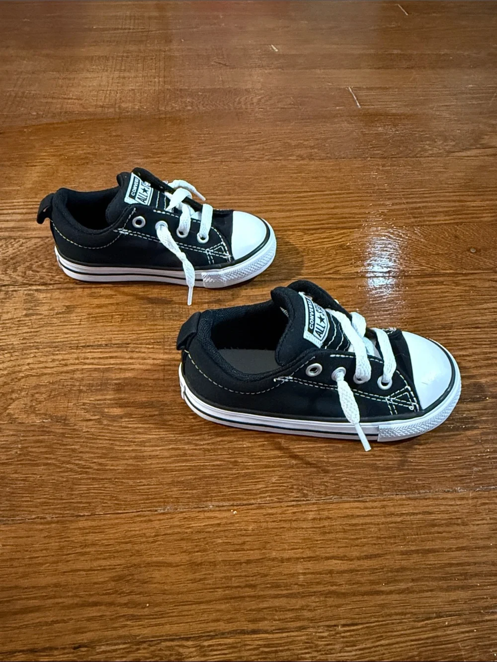 Converse Kids Black and White Low Top Sneakers